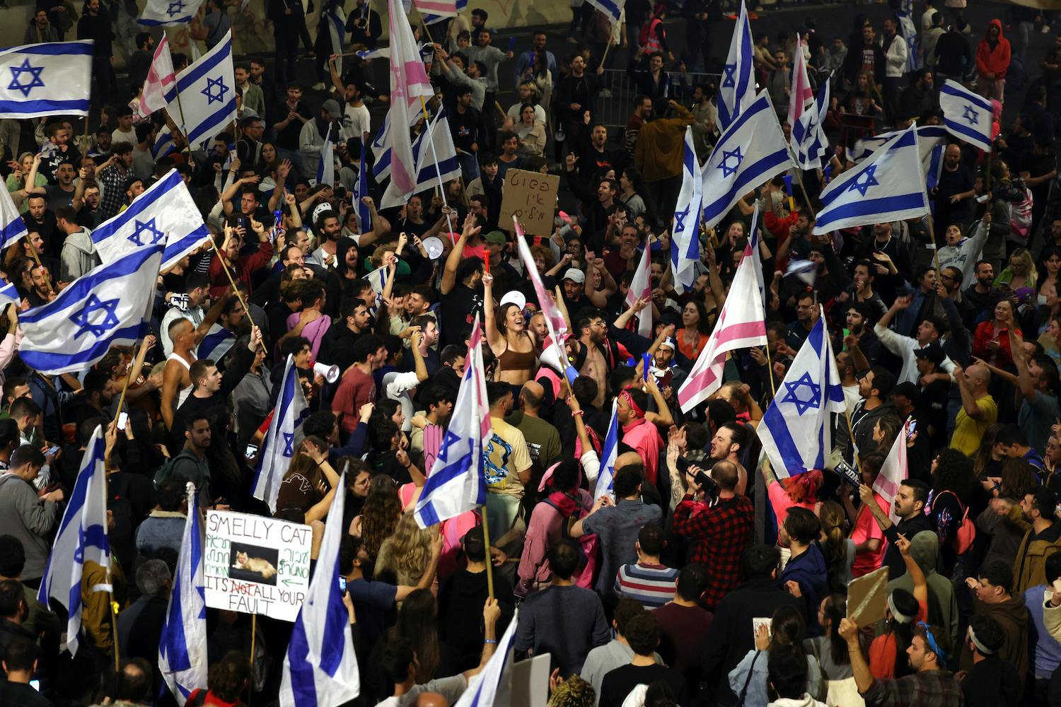 people striking in Israel